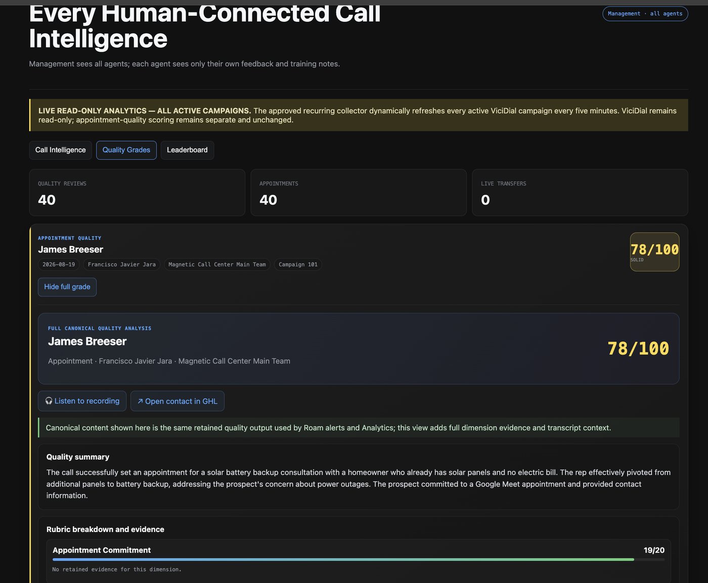 Call quality