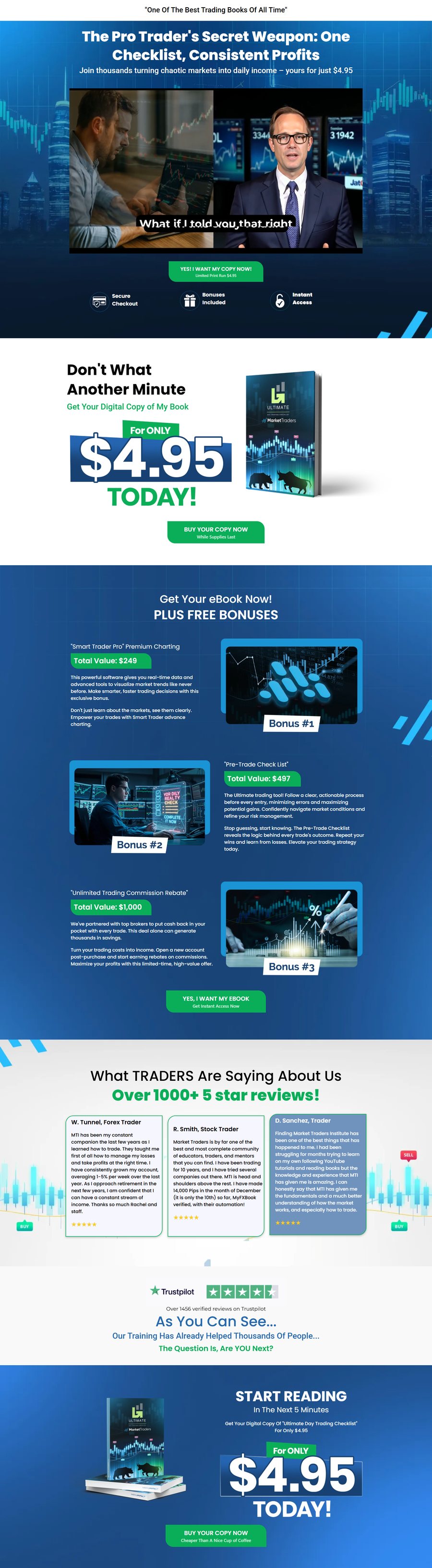 Market Traders ebook purchase funnel